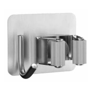 Soporte adhesivo para escoba con gancho