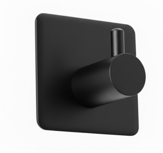 Percha adhesiva negro mate