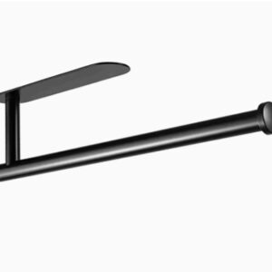 Porta rollo cocina adhesivo negro mate