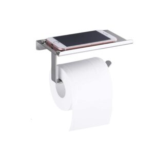 Porta rollo con base para celular cromado
