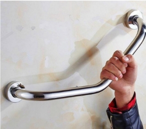 Agarradera Angular Cromada de Acero Inoxidable INOMAX IM4178