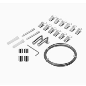 Cable y tensores para cortina 3 mts acero inoxidable