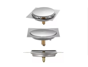 Rejilla de Piso Click Clak 10x10 Acero Inoxidable Satinada Anti Plaga y Olor RC-10