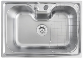 Bacha cocina pileta acero inoxidable 42x60x20 cm