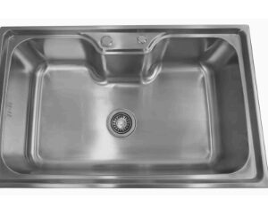 Bacha cocina pileta acero inoxidable 50x80x20 cm