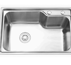 Bacha cocina pileta acero inoxidable 45x75x20 cm