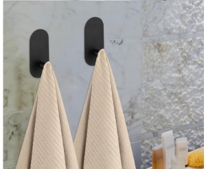 Kit de Accesorios para Baño Adhesivo 3M Acero Inoxidable Negro INOMAX IM4165-N